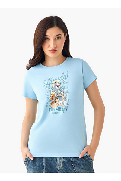 SP Characters تيشيرت قطني مطبوع عليه توم وجيري