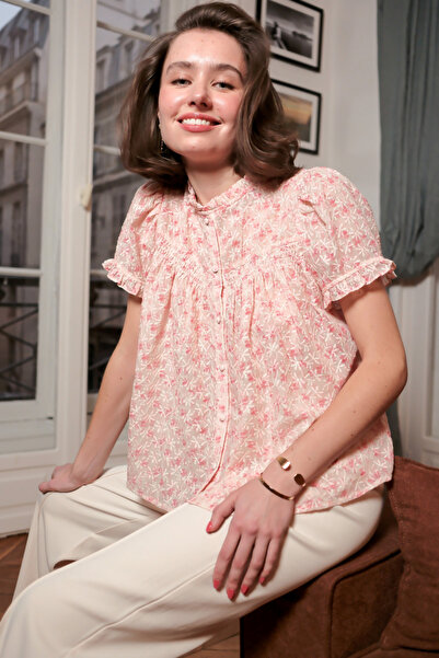 SOFILINE Cămașă roz cu imprimeu floral B-4848T