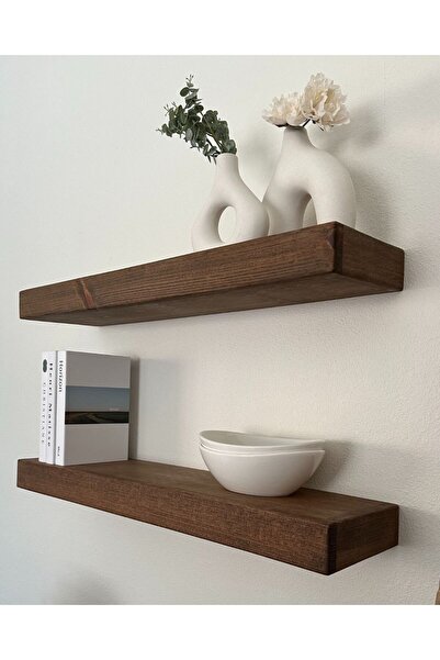 Nest WoodTr Doğal Ahşap Dekoratif Raf (Gizli Aparatlı)