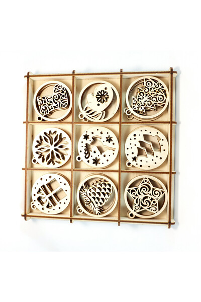 Amco Wooden globe set - type 2-22x22x4 cm