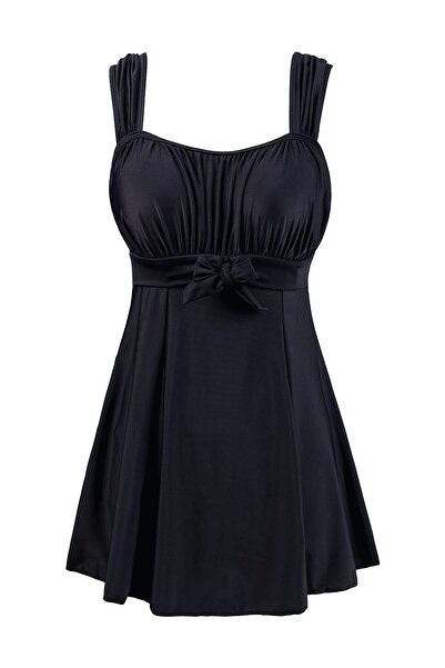 Wantdo One-piece swimsuit with skirt, Wantdo, Tummy control, Padded, Black, S...