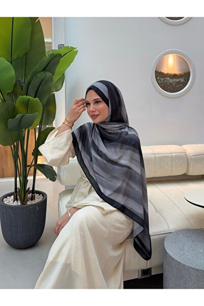 Mira İpek Desenli Bambu Kraş Şal Tok Duran Kadın Şal