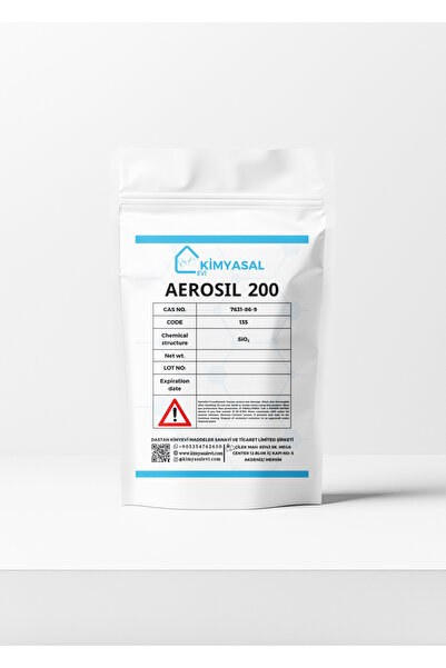 KİMYASAL EVİ SILİKON DİOKSİT-Silicon dioxide- AEROSİL 200 -100 GR Hammadde