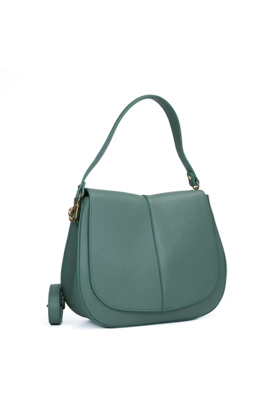 Posete Fagaras Camelia Leather Purse - Mint, Casual Bag Made of Genuine Leath...