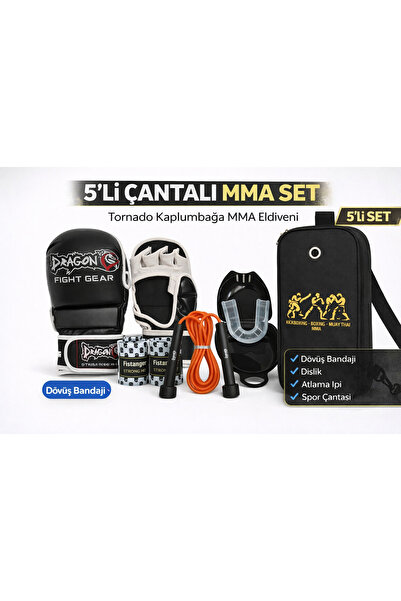Dragondo 5’li MMA Set – Tornado Kaplumbağa MMA Eldiveni, Bandaj, Dişlik, Atla...