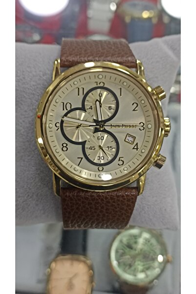 JACK PIERRE Classic Leather Strap Wristwatch