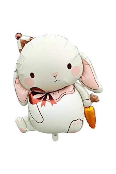 kidspartim Cute Rabbit with Hat Foil Balloon 72X42 cm