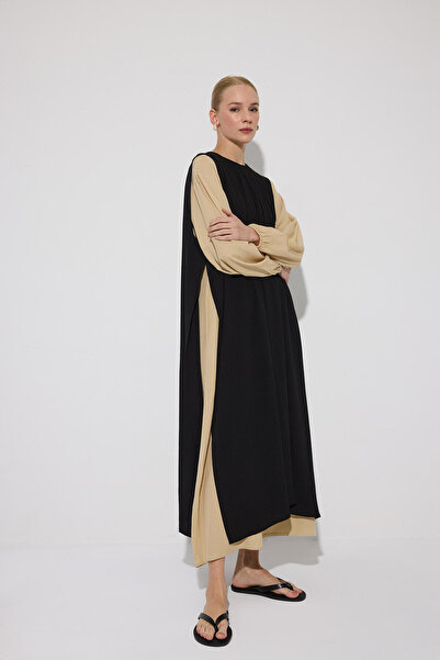 Touché Privé Contrast Color Viscose Dress