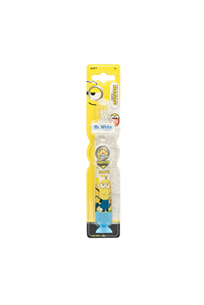 Mr.white toothbrush for children with luminous timer and MINIONS suction cup