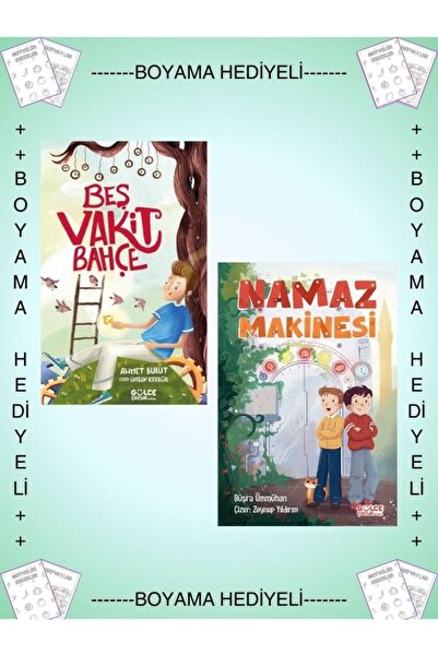 Timaş Yayınları Boyamalı - Beş Vakit Bahçe - Namaz Makinesi - Ahmet Bulut Büş...