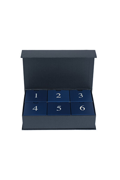 BALEZA 6’lı Mıknatıslı Boş Advent Calendar Kutusu – Simli Koyu Lacivert / 6’l...