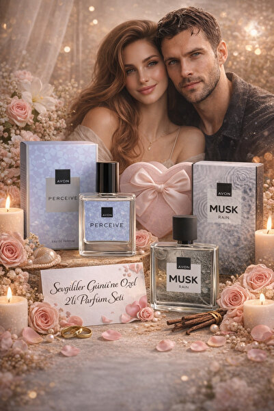 AVON Perceive Kadın Parfüm EDP & Musk Rain Erkek Parfüm EDP Seti