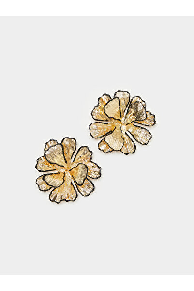 Styli Gold Flower Stud Earrings