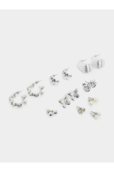 Styli Pack of 9 - Assorted Silver Earrings