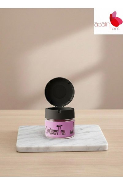 Adalinhome Glass Jar Ashtray with Lid – Anti-Odor Stylish Design