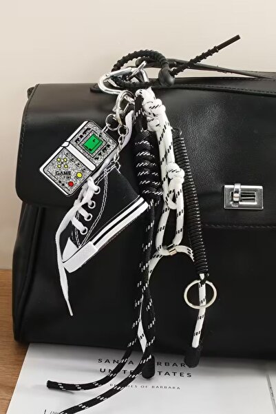 İLKYAZ Shoe Black Bag Charm and Bag Accessory Keychain (Bag Not Included)