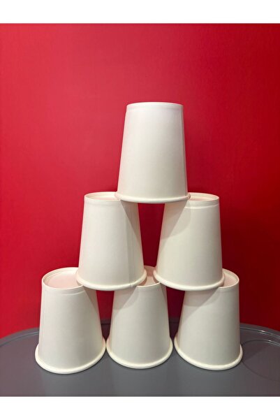 BYSADİK 8 oz 50'li kapaklı karton bardak kahve çay kağıt bardak