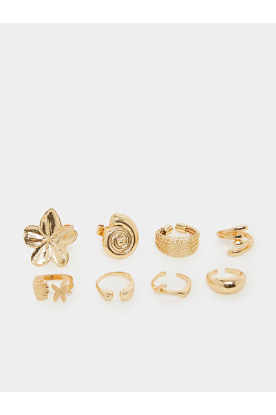 Styli Pack of 8 - Gold Statement Rings