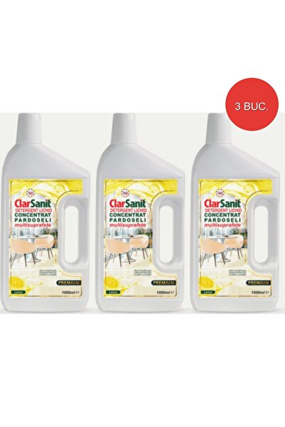 clarsanit SET 3 PIECES - Floor Cleaner Lemon Scent 1500 ml