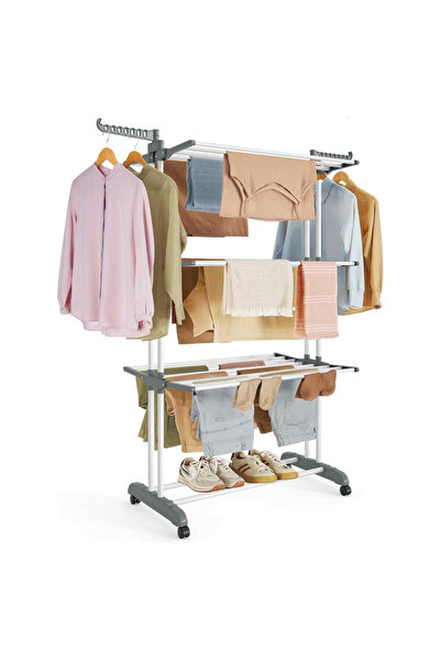 NewEvo Vertical clothes dryer, NewEvo®, 3 levels, foldable, 14 hanger holders...