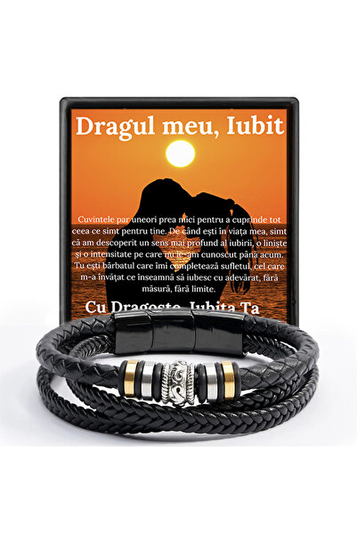 OEM Gift for Loved One - Leather Bracelet with Love Message