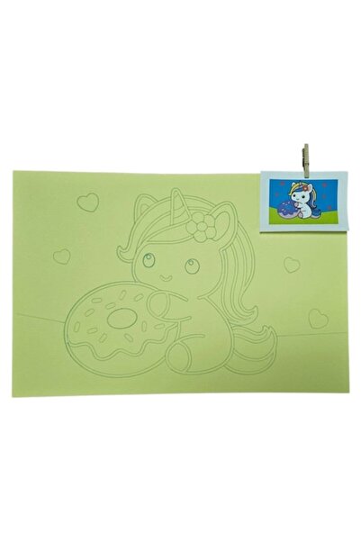 OEM Set de desen cu nisip colorat - Model de unicorn