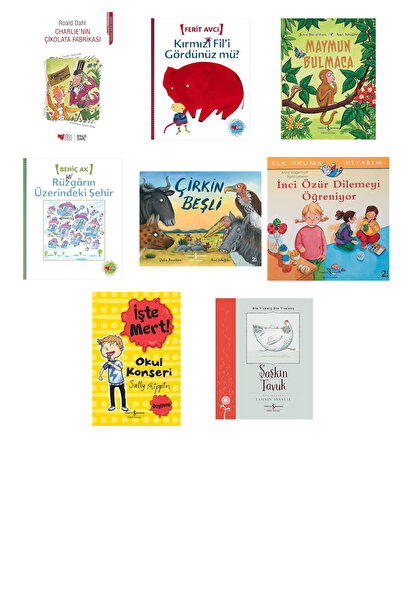TÜRKİYE İŞ BANKASI KÜLTÜR YAYINLARI Charlie'nin Çikolata Fabrikası + 7 Kitap ...