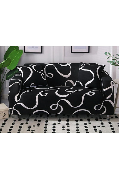 ANATOLIATEKSTILE Husă Canapea Colțar Elastică M(145*200) cu elastic, Protecți...