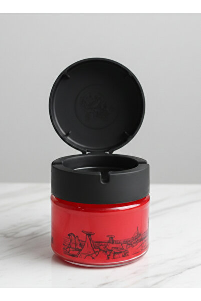 Adalinhome Скляна банка з кришкою для попельнички – стильний дизайн, що запоб...