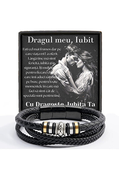 OEM Gift for Loved One - Leather Bracelet with Love Message