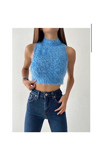 Cistern İstanbul Women's Blue Bearded Blouse