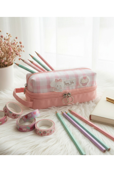 Adalinhome Large Capacity Pen Holder with Kawaii Figures