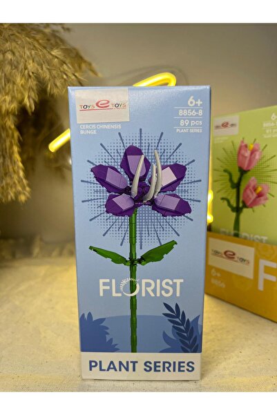 TELEFONAKSESUARI Blok Yapım Çiçeği Seti Lego Uyumlu Dekoratif Çiçek - Vazoluk...