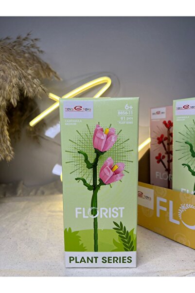 TELEFONAKSESUARI Blok Yapım Çiçeği Seti Lego Uyumlu Dekoratif Çiçek - Vazoluk...