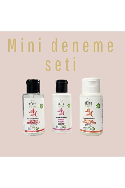 The Elite Home Mini Deneme Temizlik Seti 3’lü (WC + Mutfak + ovma kremi ) – D...