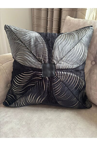 YOUC Design Design Throw Pillow Cover 48 X 48 Limited Edition Black with Flor...