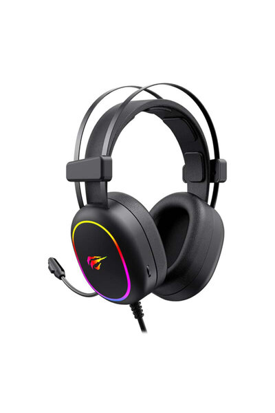 Havit Căști de gaming cu lumini RGB și microfon, H2016d, negre