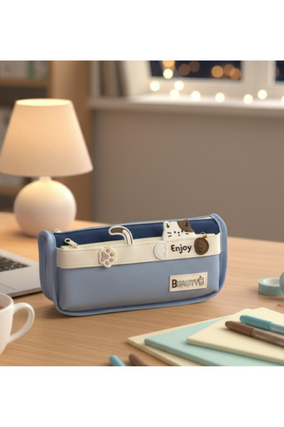 Adalinhome Geantă multifuncțională pentru pixuri în stil coreean Kawaii, cu f...