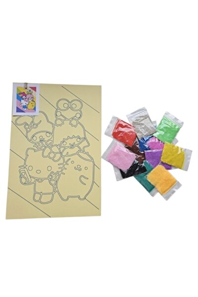 OEM Colored Sand Drawing Set - Model H Kitty Friends