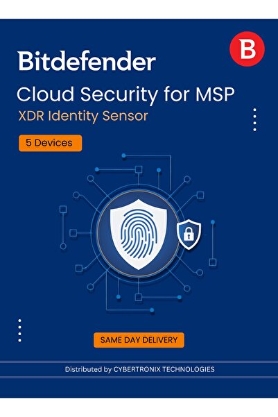 BITDEFENDER Cloud Security for MSP-XDR Identity Sensor 5 Devices| Digital Lic...