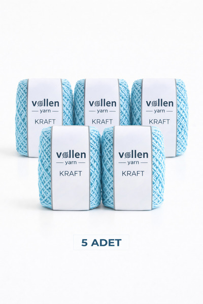 vollen yarn Kağıt İp 5li Paket 100gr,Doğal Kağıt Rafya,Makrome Çanta Örgü El ...