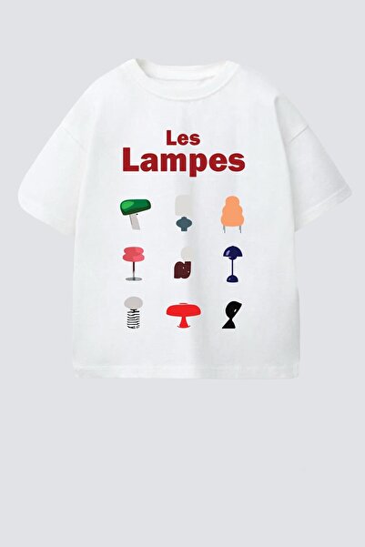 Monila Unisex Çocuk Pamuklu Bisiklet Yaka Baskılı T-Shirt