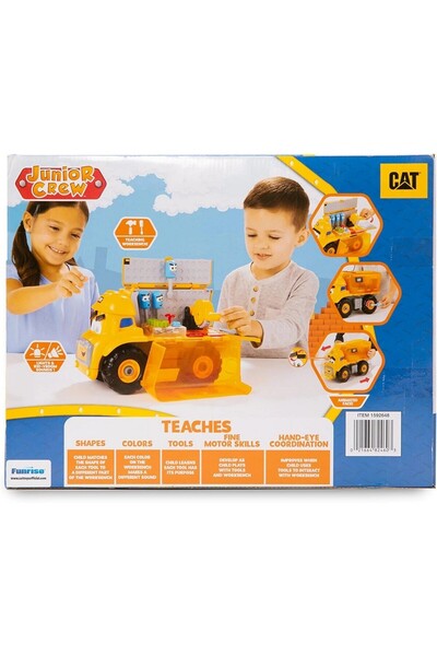 Cat Lights & Sounds Junior Crew Fix-It Philip Truck Unisex, 3-4 Years