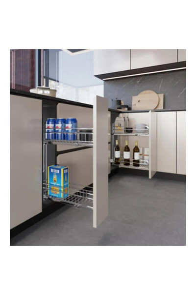 Inoxa Coș Jolly 30 x 450 cromat cu extracție parțială BLUM