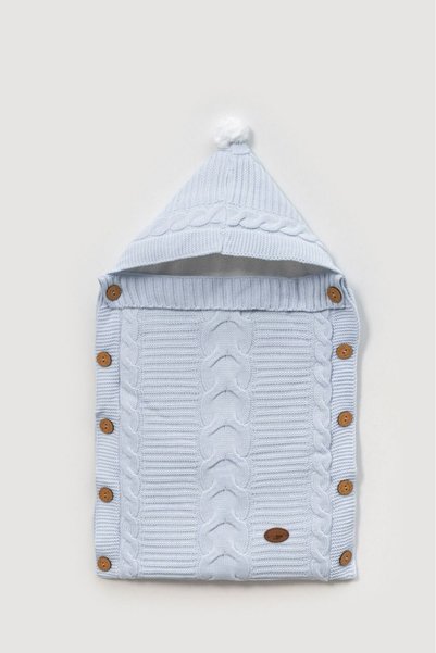 Riffy Baby Knitted Patterned Baby Swaddle with Side Buttons