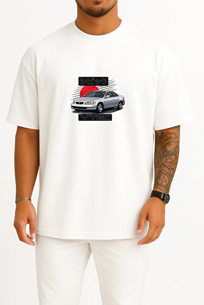 Bahriyeli Collection Υπερμεγέθη μπλουζάκι Unisex με στάμπα Honda Accord Vtec ...