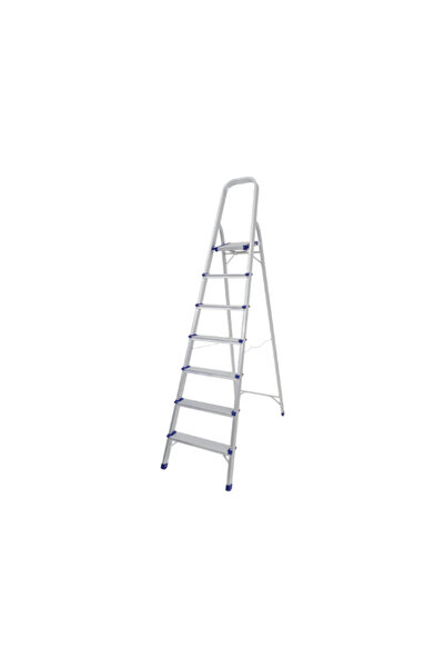 Robinson Durable Heavy Duty Aluminium Frame Handrail 7 Step Ladder