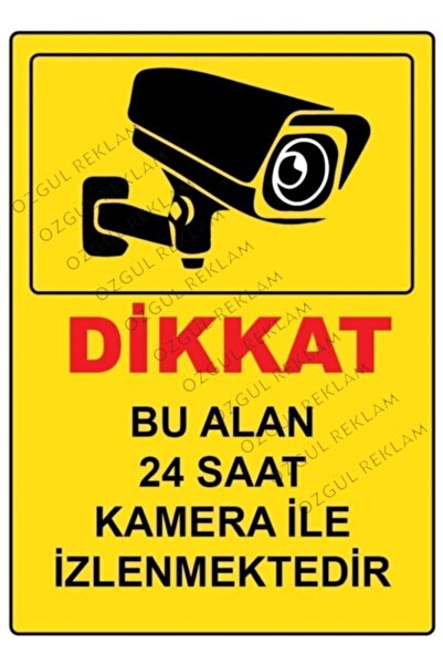 Genel Markalar Bu Alan Kamera ile izlenmektedir 21x30cm Boyut A4 Folyo Baskı