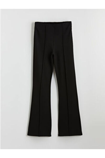 LC Waikiki M1 Season Black Extra Slim Fit Flared Women's Trousers