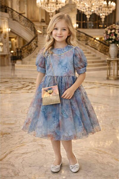 EXTRAÇARŞI Момичешка рокля с флорални мотиви, подходяща за празнични поводи, ...